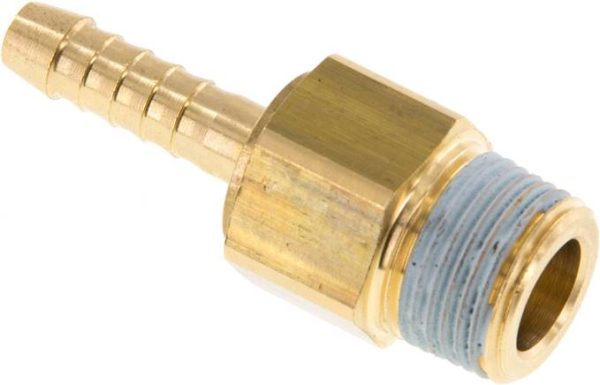 Raccord cannelé fileté, rotatif R 1/4 a 3/8"-6 (1/4") mm, ,