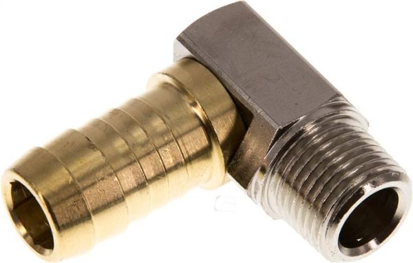 raccord cannelé coudé R 1/2"-19 (3/4") mm, laiton