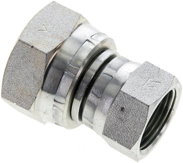 Connecteur droit avec cône 60 °, G 1"-G 1/2 a 3/4", Acier ga