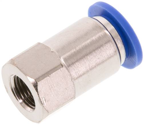 Raccord enfichable avec filetage femelle G 1/8 a 1/4"-10 mm,