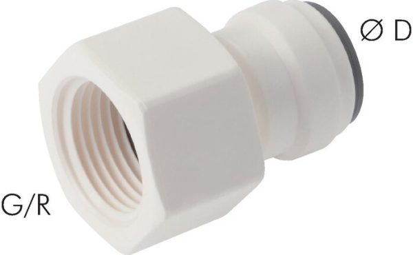 Raccord enfichable à filetage femelle NPT IQS-LE EPDM — tube métrique