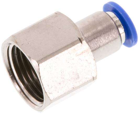 Raccord enfichable avec filetage femelle G 1/8 a 3/8"-6 mm,