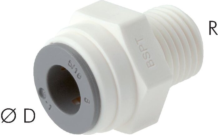 Raccord enfichable droit NPT IQS-LE EPDM — série IQSG