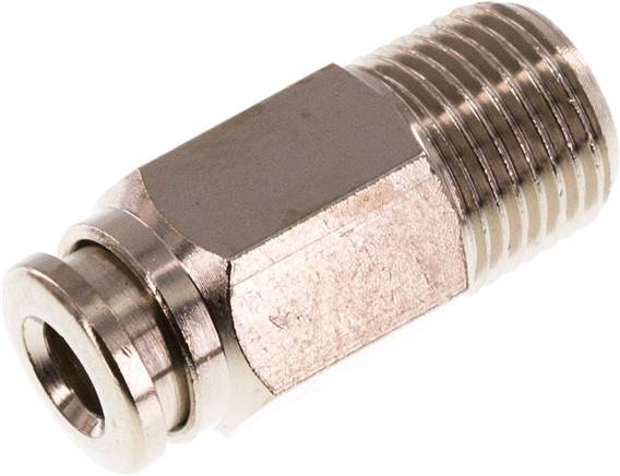 Raccord enfichable droit R 1/8 a 1/4"-4mm, IQS-MSV (Standard