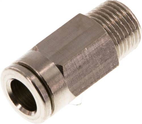 Raccord enfichable droit R 1/8 a 1/4"-6mm, IQS-MSV (Standard