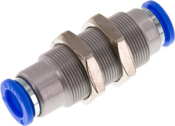 Raccord enfichable passe-cloison auto-verrouillable — série IQSKS