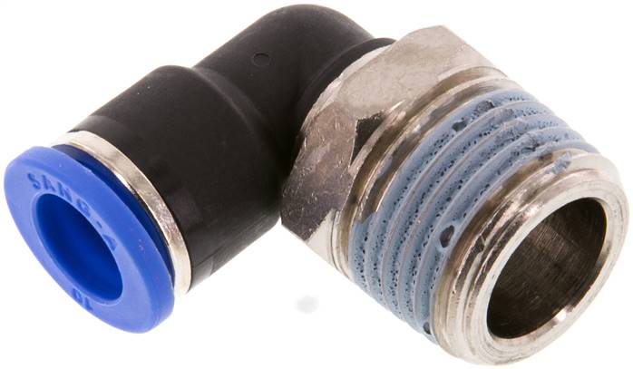 Raccord enfichable coudé fileté R IQS standard