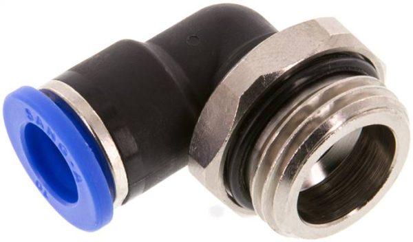 Raccord enfichable coudé fileté G IQS standard