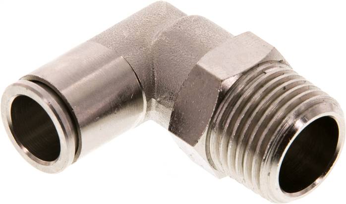 Raccord enfichable coudé R IQS-MSV haute température — série IQSL