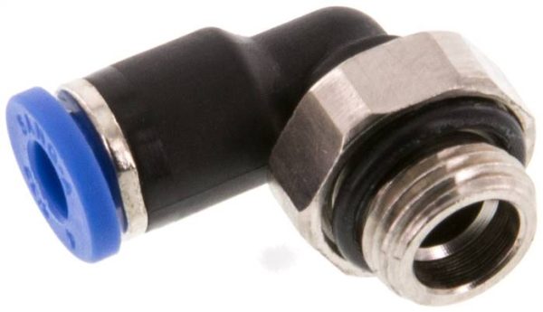 Raccord enfichable coudé G 1/8 a 1/4"-4 mm, IQS standard