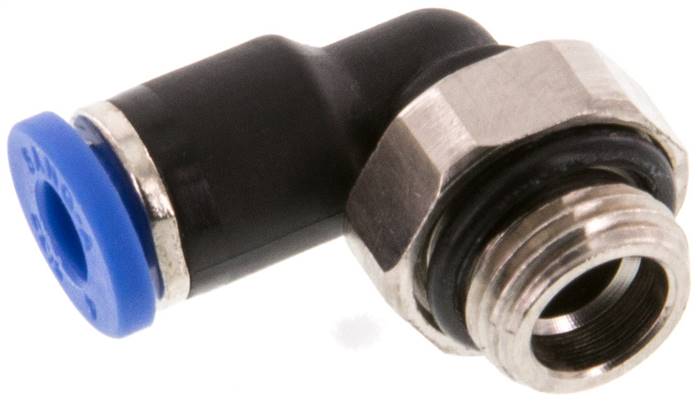 Raccord enfichable coudé 4 mm, G 1/8 à 1/4″ — série IQSL G