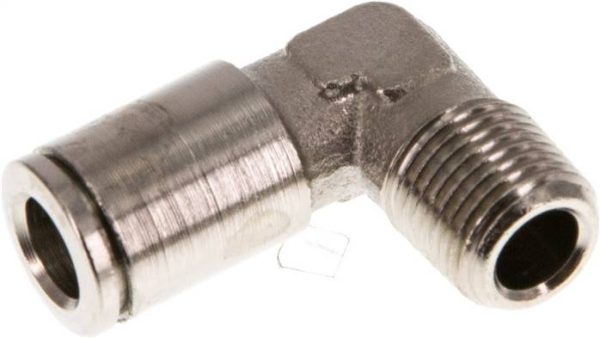 Raccord enfichable coudé, fixe R 1/8 a 1/4"-6mm, IQS-MSV (st