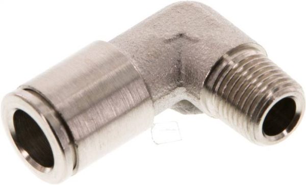 Raccord enfichable coudé, fixe R 1/8 a 1/4"-8mm, IQS-MSV (st