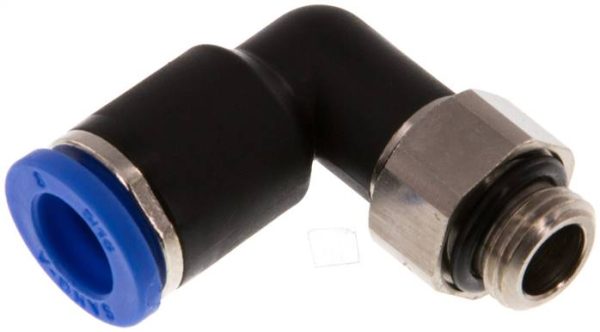 Raccord enfichable coudé G 1/8 a 1/4"-8 mm, IQS standard