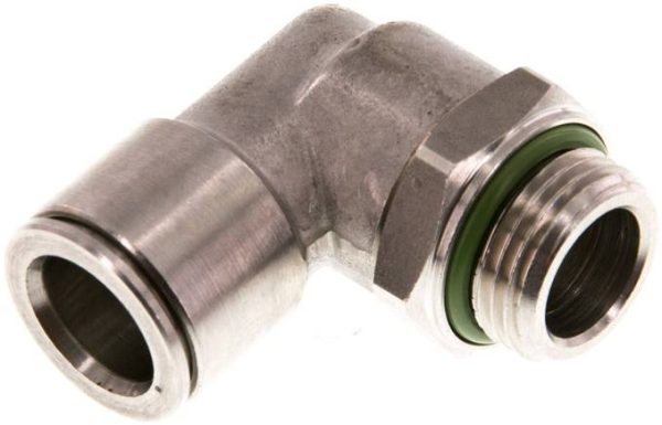 Raccord enfichable coudé, pos. G 3/8 a 1/2"-12 mm, IQS inox