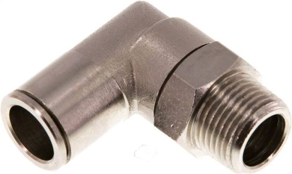 Raccord enfichable coudé T R 3/8 a 1/2"-12mm, IQS-MSV (Stand