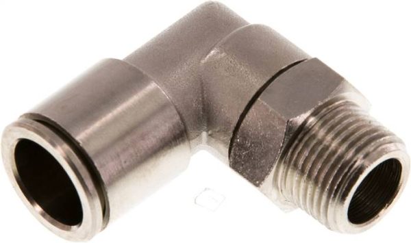 Raccord enfichable coudé T R 3/8 a 1/2"-14mm, IQS-MSV (Stand