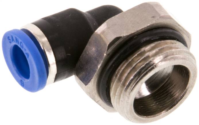 Raccord enfichable coudé 6 mm, G 1/8 à 3/8″ — série IQSL G