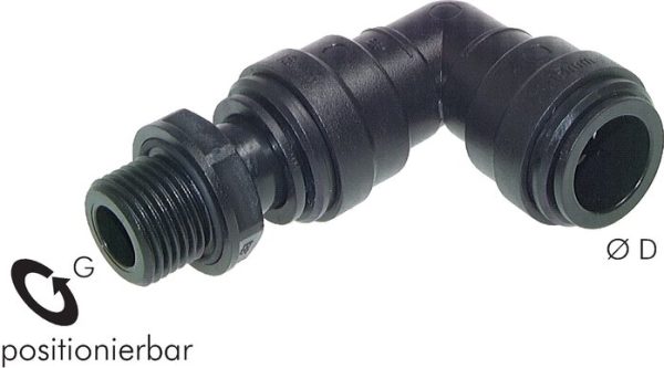 Raccord enfichable coudé G 3/8 a 1/2"-15mm, IQS-Big