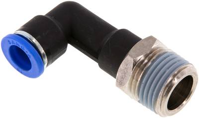 Raccord enfichable coudé long fileté R — série IQSLLK