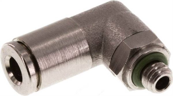 Raccord enfichable coudé métrique IQS-MSV haute température — série IQSL