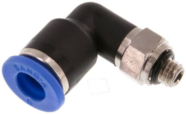 Raccord enfichable coudé M 5-4 a 6 mm, IQS standard