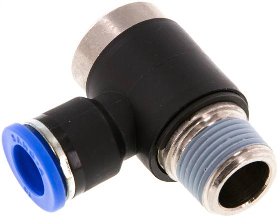 Raccord enfichable coudé, à six pans creux R 1/4 a 1/2"-10 m