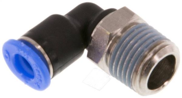 Raccord enfichable coudé R IQS mini — série IQSML