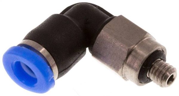 Raccord enfichable coudé métrique IQS mini — série IQSML