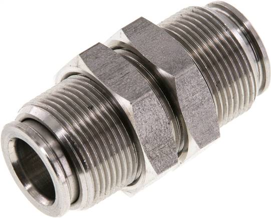 Raccord enfichable passe-cloison IQS inox — série IQSS