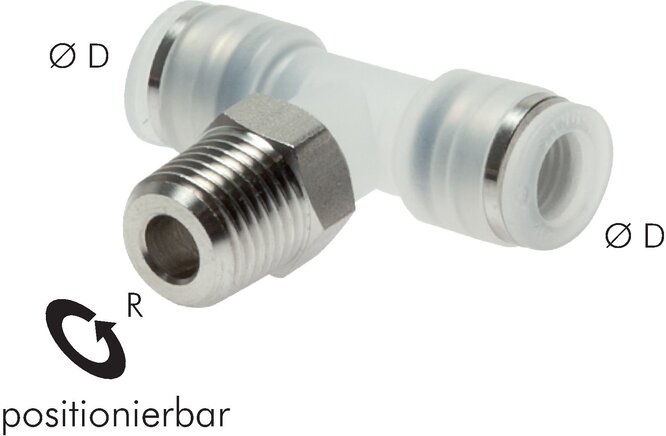 Raccord enfichable en T R IQS-PP ES — série IQST