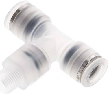 Raccord enfichable T R 1/8 a 1/4"-8mm, IQS-PP