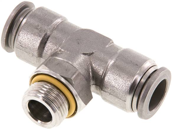 Raccord enfichable en T G 3/8 a 1/2"-12 mm, IQS acier inoxyd