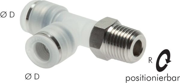 Raccord enfichable coudé long R IQS-PP ES — série IQSTL