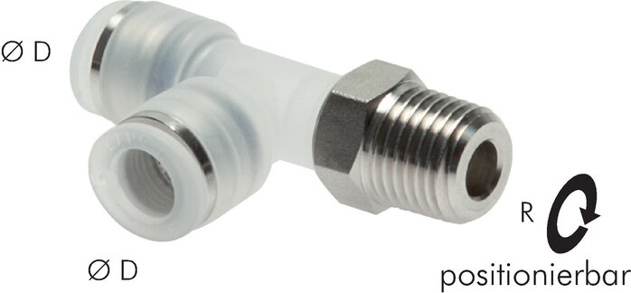 Raccord enfichable coudé long R IQS-PP ES — série IQSTL