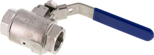 Vanne à boisseau sphérique en acier inoxydable avec trou d'aération G 1", PN 16