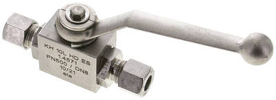 vanne à boisseau sphérique à haute pression, en inox, 10 L (M16x1,5), -0,999 à 315bar