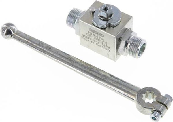 vanne à boisseau sphérique à haute pression, en acier, 10 S (M18x1,5), 0 à 500bar
