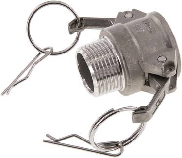 raccord camlock (B) R 1" (fil. mâle), Acier inoxydable (1.4408)