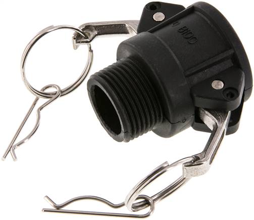 raccord camlock (B) R 1" (fil. mâle), Polypropylène