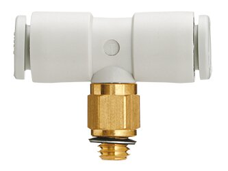 Raccord instantané en T mâle métrique SMC série KQ2T