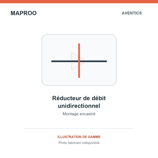 Illustration de gamme Aventics — réducteur de débit unidirectionnel encastré