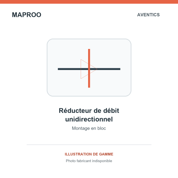 Illustration de gamme Aventics — réducteur de débit unidirectionnel en bloc
