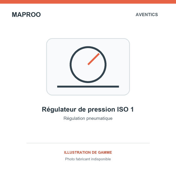 Illustration de gamme Aventics — régulateur de pression ISO 1