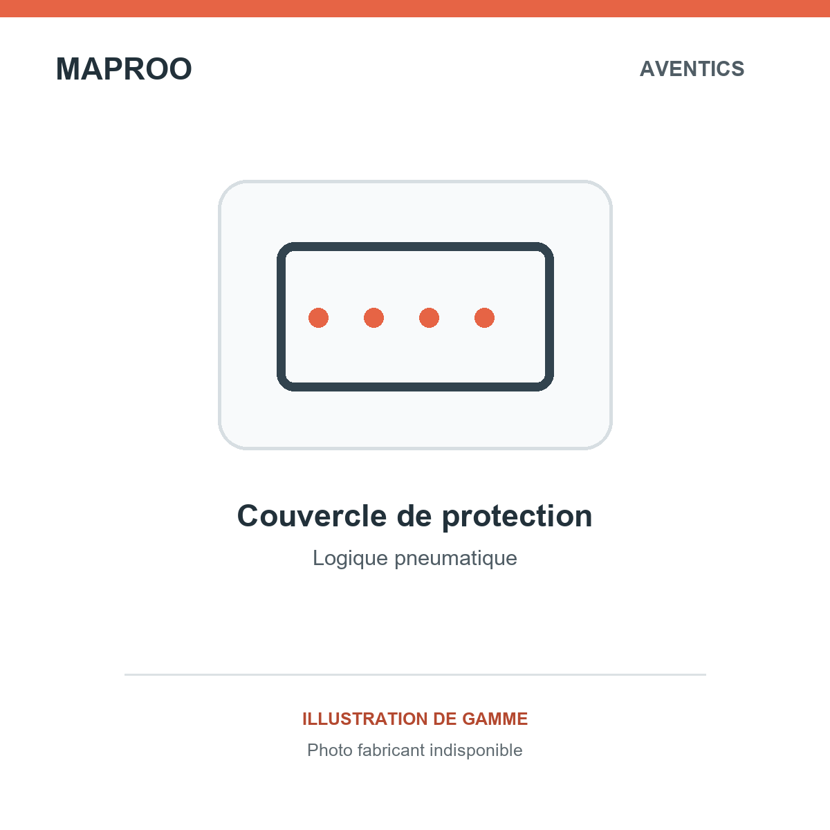 Illustration de gamme Aventics — couvercle de protection pour logique pneumatique