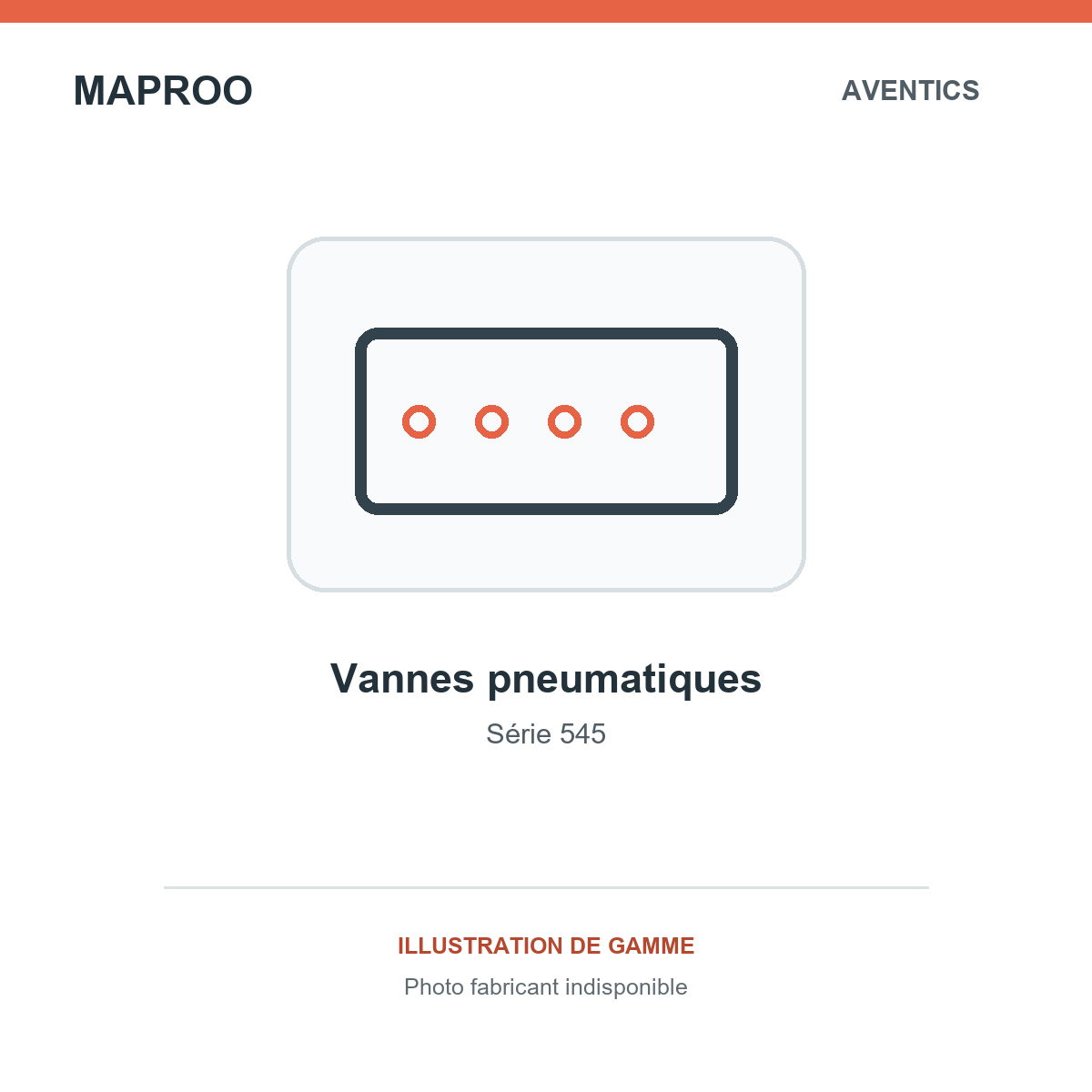 Illustration de gamme Aventics — vannes pneumatiques série 545