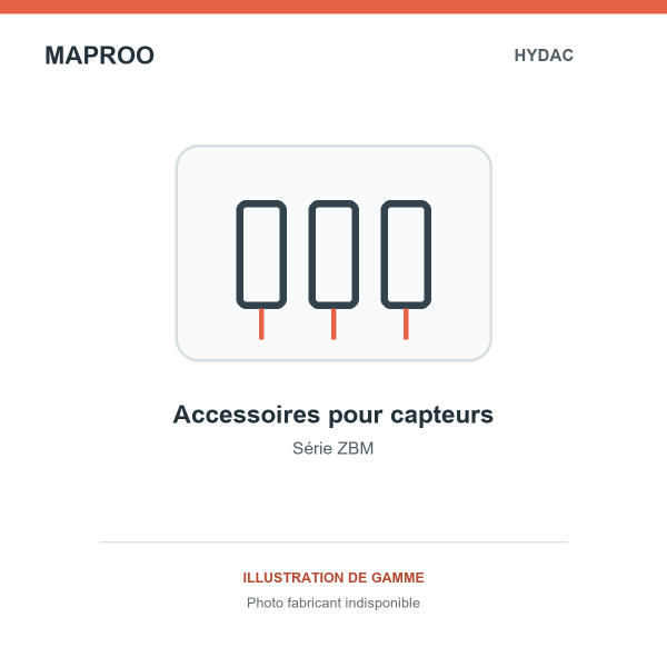 Illustration de gamme HYDAC — accessoires pour capteurs série ZBM
