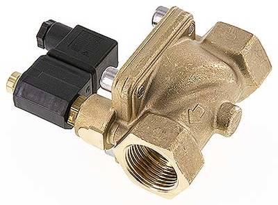 Électrovanne 2/2 voies laiton normalement ouverte