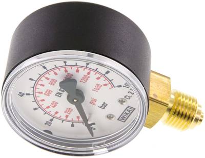 manomètre vertical (CrNi/Ms),1 mm, 0 à 100 bar, G 1/4"