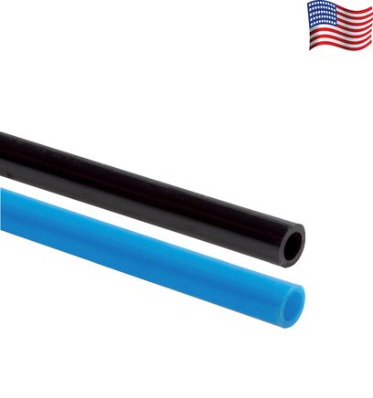 Tuyau polyuréthane en pouces, noir et bleu